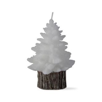 Tag Spruce Tree Shaped Candle in White at Nordstrom