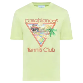 Casablanca Afro Cubism Tennis Club Lichtgroen T-shirt