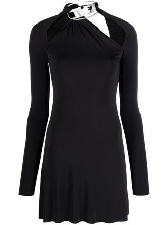 Diesel Mini-jurk met logoplakkaat - Zwart