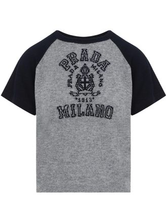 Prada Logo-Intarsia Top