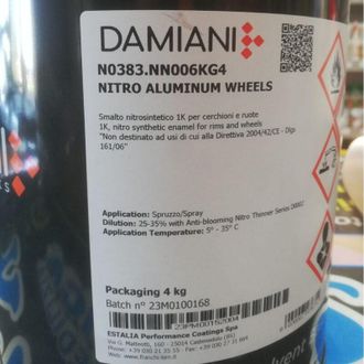 Damiani Damiani 4kg netti smalto alluminio ruote semi lucido base nitro sintetico