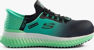 Skechers Womens Skechers Work 108152EC TILIDO - OMBRAY Womens Safety Trainers Black/Teal - Blue - Size: 5.5