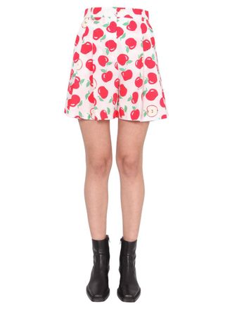 Moschino High-Waist Cotton Poplin Shorts - Multicolor