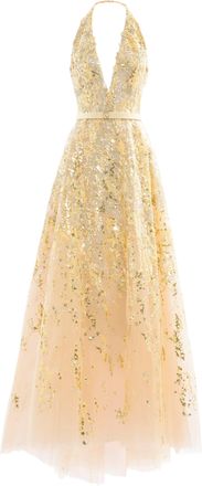 Saiid Kobeisy Embroidered Long Dress