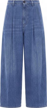 Marni Light Denim Wide-Leg Jeans with High Waist