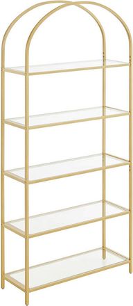 Boxxx Bücherwand, Goldfarben, Glas, 5 Fächer, 83x183.5x30.2 cm, Beimöbel erhältlich, stehend, in verschiedenen Größen erhältlich, Wohnzimmer, Wohnwände, Woh