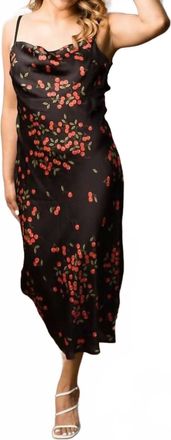 Dress Forum Sweet Cherry Slip Dress In Red//black