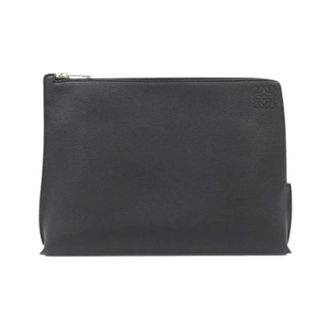 Loewe Pre-owned Clutches, unisex, Black, Size: ONE SIZE Pre-owned Leather Pouch