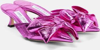 Jimmy Choo London Mules Staz 50 in pelle metallizzata