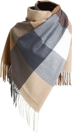 Generic women uk clearance your orders Black Scarf Ladies Autumn Winter Scarf Classic Plaid Scarf Warm Soft Large Blanket Shawl Scarf Long Ladies Scarves Pash