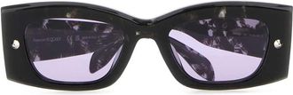 Alexander McQueen Womens Multicolor Acetate Sunglasses Black