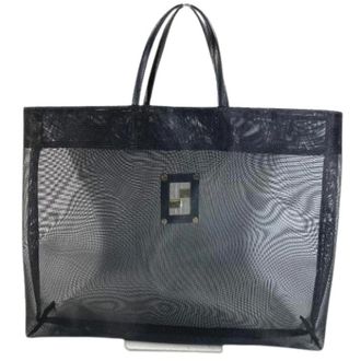 Fendi Pre-owned Tote Bags, unisex, Black, Size: ONE SIZE Pre-owned Vintage Mesh Tote Bag