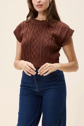 Cleobella Gigi Sweater Vest In Cocoa