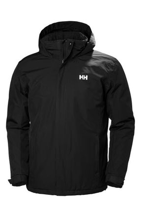 Helly Hansen Dubliner Waterproof Insulated Hooded Jacket in Black at Nordstrom, Size Xx-Large