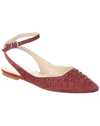 Tod's Tods Pointed-Toe Suede Ballet Flat