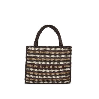 Carvela Womens Nola Crochet Tote Bag - Brown - One Size