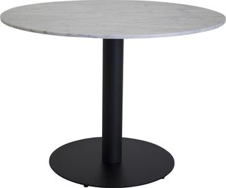 VE DESIGN Runder Marmor Esstisch Estelle Black/White &oslash; 106 cm