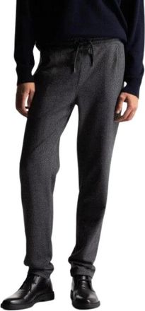 Pepe Jeans London Grijze Herringbone Elastische Taille Broek - Heren - Slim Fit Broeken - Grijs - 2XL - Katoen - Broeken