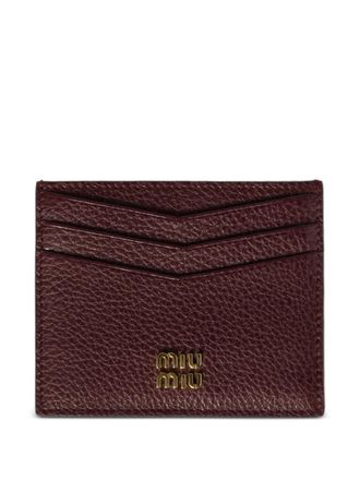 【関税&送料込】Miu Miu Burgundy Leather Wallet Miu Miu Burgundy Leather Wallet | italist