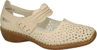 Rieker Schoenen, Dames, Beige, 41 EU, Leer, Moccasin Loafers 41399-60