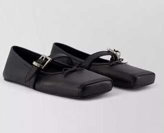 Balenciaga leather ballerina loafers