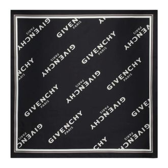 Givenchy Silky Scarves, female, Black, Size: ONE SIZE Petit carr&eacute; en soie Shadow