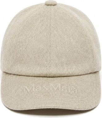 Max Mara Beige Logo Baseball Cap