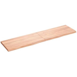 vidaXL Estante Pared Madera Roble Tratada Marr&oacute;n Claro 160x40x(2-4) Cm Vidaxl