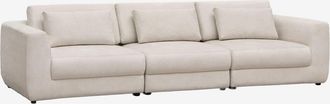 Sklum Sof&aacute; Modular De 3 Piezas Con Reposacabezas Regulable En Altura Tapizado En Chenilla Cataline Sklum