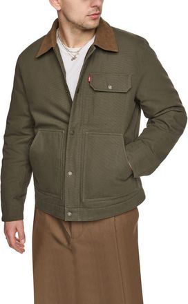 Levi's Cotton Canvas Zip Jacket in Olive at Nordstrom, Size Xx-Large