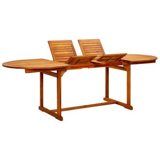 vidaXL Vidaxl - Mesa De Comedor Jard&iacute;n Madera Maciza Acacia (160-240)x100x75 Cm