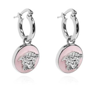 Versace Icon Oorbellen - unisex - Oorbellen - Roze - ONE Size - Leer - Accessoires
