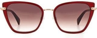 Rag & Bone 56mm Gradient Cat Eye Sunglasses in Burgundy/Burgundy Shaded at Nordstrom Rack