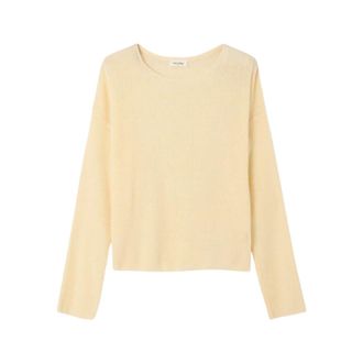 American Vintage Liucity Genser - female - American Vintage - Round-neck Knitwear - Yellow - XS/S - Knitwear