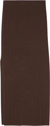 Remain Elegante Midi Potlood Rok - Dames - Midirokken - Bruin - S - Polyester - Rokken