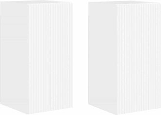 vidaXL Mueble De Tv Montado En La Pared 2 Pcs Brillante Vidaxl