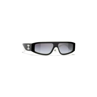Chanel Sunglasses, female, Black, Size: ONE SIZE Shield Sunglasses