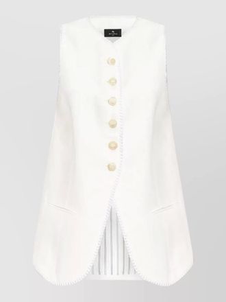 Etro linen button-down waistcoat
