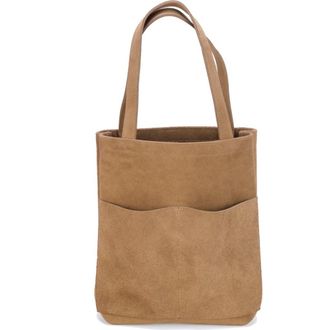 Ezra Arthur Brooklyn Nubuck Suede Leather Tote Bag in Sand at Nordstrom, Size Medium