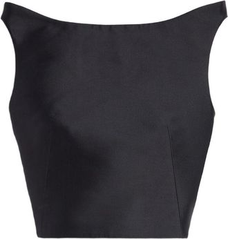 Jil Sander Top corto di Jil Sander in seta e lana