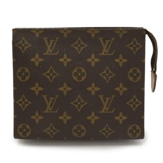 Louis Vuitton Black Brown Monogram White Monogram Clutch Bag Pouch (Pre-Owned)