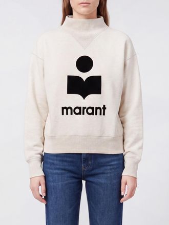 Isabel Marant Felpa girocollo in misto cotone con logo floccato