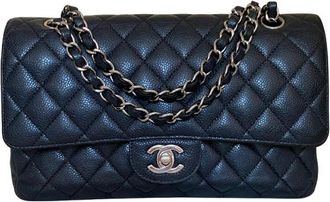 Chanel Medium Black Classic Caviar Double Flap Bag
