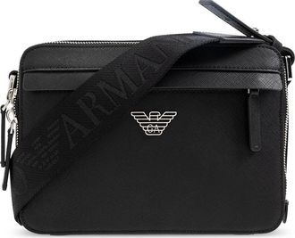Emporio Armani Zippered messenger bag - Black