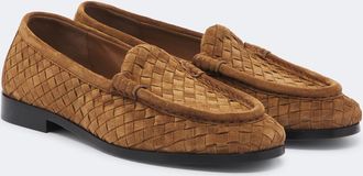 Bottega Veneta Mocasines Silenzio de ante Intrecciato