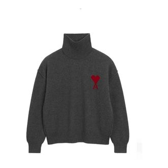 Ami Maglia - male - Ami Paris - Turtlenecks - Gray - L - Knitwear