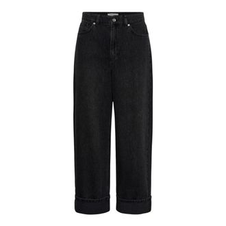 Part Two Jeans, Dames, Zwart, W32, Denim, Cropped Jeans