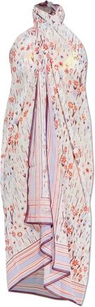 Lanvin Sjaal met bloemenmotief - Dames - Strandmode - Veelkleurig - ONE Size - Katoen - Badmode