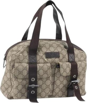Gucci Pre-owned Plastic Handbag - Dames - Vintage Handtas - Beige - ONE Size - Vintage