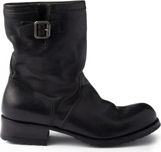 Prada Stivali in pelle con fibbia 40mm - Nero